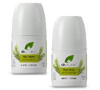 Dr. Organic Desodorante de Árbol de Té Orgánico 2x50 ml