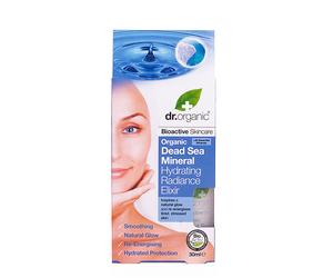 Dr Organic Mineral Orgánico del Mar Muerto Elixir de Hidratacion Radiante de Mineral Organico del Mar Muerto, 30ml