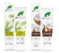 Dr. Organic Pasta de Dientes de Árbol de Té 100 ml+Pasta de Dientes Aceite de Coco 100 ml