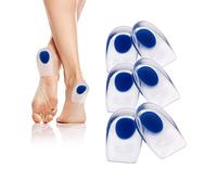 Dr.Pedi Taloneras para el dolor de talón, insertos de silicona para mujer, plantillas para zapatos para alivio de la fascitis plantar, 3 pares