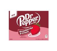 Dr Pepper Refresco de fresas y crema, 12 x 355 ml