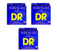 DR PHR-9 Pure blues el-guitar-strenge, 009-042, paquete de 3