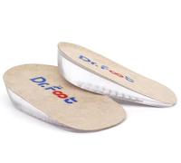Dr.Plantillas de aumento de altura del pie, insertos de cojín de talón, inserciones de elevación de talón para discrepancias de longitud de pierna, Beige, Small (1" Height)