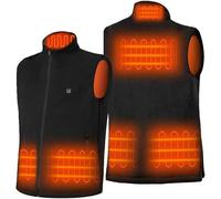 DR.PREPARE Chaleco Calefactable Ajustable para Hombre y Mujer Chaleco Térmico Eléctrico de Forro Polar Recargable por USB Lavable para Actividades al Aire Libre Viajes Deporte Tiempo Libre