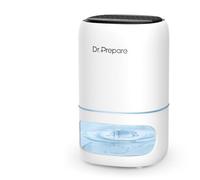Dr.Prepare Deshumidificador 1L Silencioso Deshumidificador Portátil Pequeño con Luz LED Temporizador 2/4/8 H Apagado Automático para Dormitorio, Baño, Armario, Autocaravana