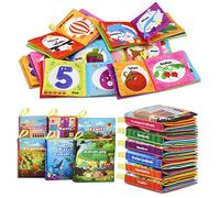 Dr.Rapeti 6 Piezas Libros Blandos para Bebé, Libro de Tela Suave, Libros de Tela Blandos para Bebé, Libros De Suave Sensoriales