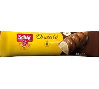 Dr. Schär Ondulé Sin Gluten | Barquillos Crujientes Rellenos de Crema de Avellana | Cobertura de Chocolate con Leche y Negro | Snack Dulce | 25 undidades x 30 g