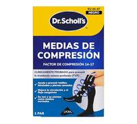 Dr. Scholl's Calcetines de compresión clínicamente probados para viajes en avión - Ayudan a prevenir la hinchazón de tobillos y la trombosis venosa profunda (TVP) 44-47