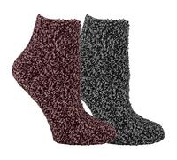 Dr. Scholl's - Calcetines de spa relajantes de corte bajo para mujer, con infusión de lavanda y vitamina E, 2 y 3 pares, pinzas inferiores, Negro/Gris, Borgoña/Melocotón (2 pares), 4-10