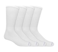 Dr. Scholl's Diabetes & Circulator Socks-4 & 6 Pair Packs-Non-Binding Moisture Management Calcetín Casual, Blanco, One Size Tall (Pack de 4) para Hombre