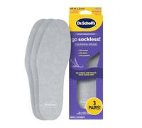 Dr. Scholl's Go Sockless! Plantillas acolchadas, unisex, 3 pares, recortes para adaptarse a los insertos, Gray, Mens 7-13 Womens 5-10