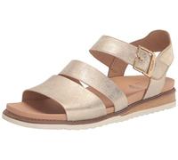 Dr. Scholl's Island Glow - Sandalias planas con tiras para mujer, Lt. Gold Metallic Smooth, 40.5 EU
