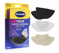 Dr. Scholl's Love Your FLATS & SANDALS - Cojines de arco para mujer, talla 6-10, 3 pares
