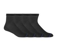 Dr. Scholl's Men's 4 Pack Diabetic and Circulatory Non Binding Ankle Casual Sock, Black, Shoe Size 7-12 US