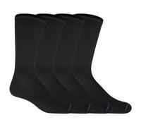 Dr. Scholl's Mens Diabetes & Circulator - 4 6 Pair Packs Non-binding Comfort And Moisture Management Sock, Black, 13-15 US