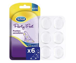 Dr. Scholl's Party Feet, almohadillas protectores puntos sensibles con tecnología gel activ, adaptable a todo tipo de calzados, 6 almohadillas, 6 unidad, 1