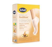 Dr. Scholl's PediMask, Mascarilla para Pies Suaves con Miel de Manuka, Urea y Karité, Hidratación Profunda, Calcetines para Pies con Callos, Durezas y Grietas, Embalaje y Mascarilla Reciclables, 4 Pz