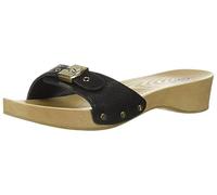 Dr. Scholl's Shoes Sandalia clásica de Madera sintética, deslizantes Mujer, Estampado De Serpiente Negro, 38 EU