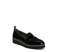 Dr. Scholl's Shoes Webster, Mocasín Mujer, Microfibra de Charol Negro, 36.5 EU