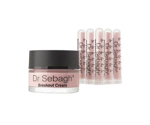 Dr sebagh breakout set, tratamiento anti-acné, polvo en tubos (5 pcs,