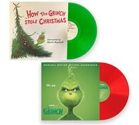 Dr. Seuss - The Grinch - "Super Scrooge" Christmas Vinyl Collection: How The Grinch Stole Christmas (On Grinch Green Vinyl) / The Grinch (2018) (On Merry Red Vinyl)