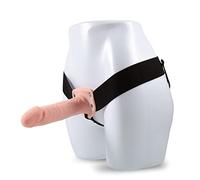 Dr Skin Dr. Skin - Dildo Hueco con Arnés de 19 cm - Beige