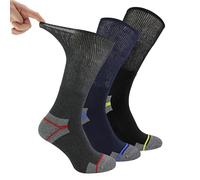 Dr.Socks Paquete múltiple de calcetines de trabajo para diabéticos para hombres, 3, 6 y 12 pares, no elásticos, transpirables, calcetines para diabéticos, 3 pares, 11-14