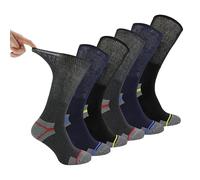 Dr.Socks Paquete múltiple de calcetines de trabajo para diabéticos para hombres, 3, 6 y 12 pares, no elásticos, transpirables, calcetines para diabéticos, 6 pares, 11-14