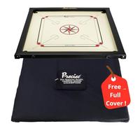 Dr. Sport Carrom Original 6 mm Chroma Excel Juego profesional completo patentado, hecho a mano en la India, para 4 jugadores a partir de 9 años