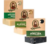 Dr. Squatch Barra de jabón totalmente natural para hombres, paquete variado de 3 barras, alquitrán de pino, salvia alpina y albahaca de menta verde