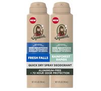 Dr. Squatch Desodorante en aerosol para hombre - Quick Dry, no mancha - sin aluminio + dermatológicamente probado para todos los tipos de piel - Fresh Falls + Rainforest Rapids (4 oz, 2 unidades)