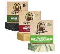 Dr. Squatch Jabón natural para hombre, paquete de 3 unidades, diferentes variedades - Bay Rum, Cool Fresh Aloe & Pine Tar