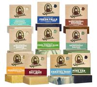 Dr. Squatch Jabón natural para hombres, set de regalo - Jabón sólido elaborado en frío con aceites naturales - Regalos para hombres - Coastal Mist, Rainforest Rapids, Wood Barrel Bourbon (142 g, pack