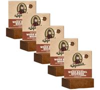 Dr. Squatch Juego de regalo de jabón natural para hombre, barra de jabón corporal de proceso frío con aceites naturales, regalos para hombres, barril de madera bourbon (142 g, paquete de 5)