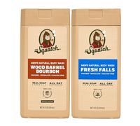 Dr. Squatch Natural Men's Body Wash Shower Gel - Cleansing, Nourishing, Long Lasting Scent, Moisturizing Body Wash for Men - Wood Barrel Bourbon & Fresh Falls (14 oz, 2-Pack)