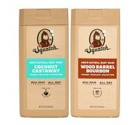 Dr. Squatch Natural Men's Body Wash Shower Gel - Cleansing, Nourishing, Long Lasting Scent, Moisturizing Body Wash for Men - Coconut Castaway & Wood Barrel Bourbon (14 oz, 2-Pack)