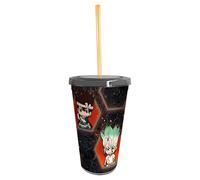 DR Stone - Groupe SD - Gobelet Avec Paille 470ml