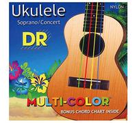 DR String UMCSC Ukelele Multicolor Soprano/Concert Juego Cuerdas Ukelele