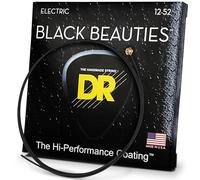 DR Strings Black Beauties - Cuerdas para guitarra eléctrica, con revestimiento para mayor vida útil, 12-52