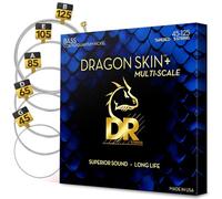 DR Strings Cuerdas para bajo | DRAGON SKIN+ níquel cuántico recubierto | DBQM5-45 | Sonido superior con sensación cómoda y larga vida útil | 5 cuerdas multiescala mediana 45-125 (DBQM5-45)