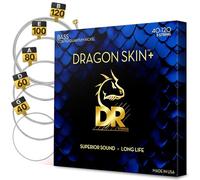 DR Strings DBQ5-40 - Cuerdas para bajo DRAGON SKIN+ con revestimiento Quantum Nickel, sonido superior con tacto cómodo y larga duración, calibre Light para 5 cuerdas, 40-120