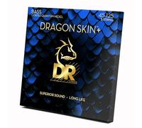 DR Strings DBQ5-45 - Cuerdas para bajo de 5 cuerdas DRAGON SKIN+ con revestimiento Quantum Nickel, calibre Medium, 45-125 (DBQ5-45), sonido superior con tacto cómodo y larga duración