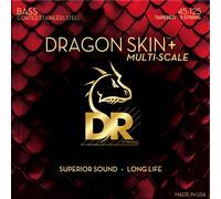 DR Strings Dragon Skin+ Coated Steel 5-String Medium 45-125 Tapered Multi-Scale Cuerdas de bajo