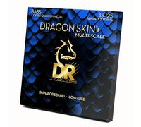 DR Strings DRAGON SKIN+ - Cuerdas de bajo de níquel cuántico recubiertas - DBQM5-45 - Sonido superior con sensación cómoda y larga vida: 5 cuerdas multivelanza mediana 45-125