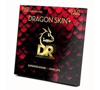 DR Strings Dragon Skin+ DBS-45 - Juego de bajo eléctrico de 4 cuerdas recubierto con un tono nítido y una larga vida útil