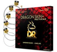 DR Strings Dragon Skin+ Series - Cuerdas de bajo de acero inoxidable de 5 cuerdas, acero mediano 45-125