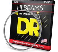 DR Strings Hi-Beam 30-130 - Cuerdas de acero inoxidable con núcleo redondo (tamaño mediano, 6 cuerdas)