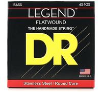 DR Strings Hi-Beam Flats - Flatwound Stainless Steel Round Core Bass 45-105
