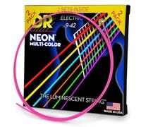 DR Strings Hi-Def NEON - Cuerdas para guitarra eléctrica (9-42), 2 unidades