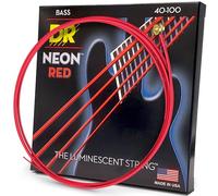 DR Strings Hi-Def Neon Red Bass Lite